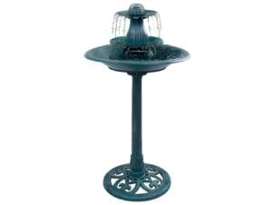 Vogelbad met fontein 50x91 cm groen
