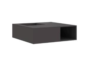 Vuurkorf 100x100x30 cm staal zwart