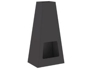 Vuurkorf 50x35x100 cm staal zwart