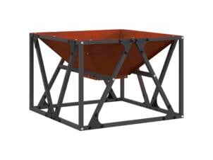 Vuurkorf 50x50x35 cm gepatineerd staal bruin