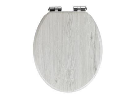 Wenko WC-bril MDF grijs eik