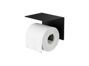 WC-rolhouder met planchet zwart