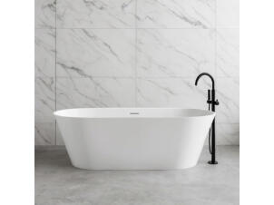 Wahlbach Zelda baignoire îlot ovale 170x80 cm blanc mat