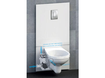 SFA Wall ophangsysteem WC met duwplaat + vergruizer + voorpaneel 1