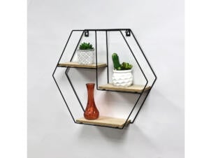 Wandschap 46x10x40,5 cm zwart/bruin