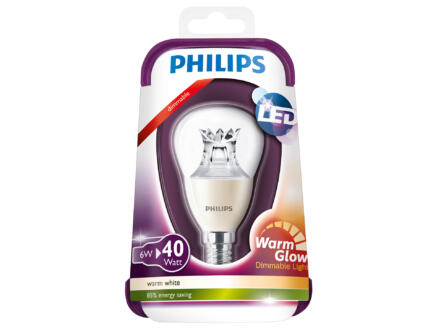 Philips Warm Glow ampoule LED sphérique E14 6W dimmable 1