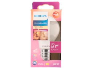Philips WarmGlow LED peerlamp mat glas E27 7W dimbaar
