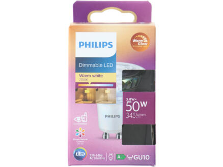 Philips WarmGlow LED spot GU10 3,8W dimbaar 1