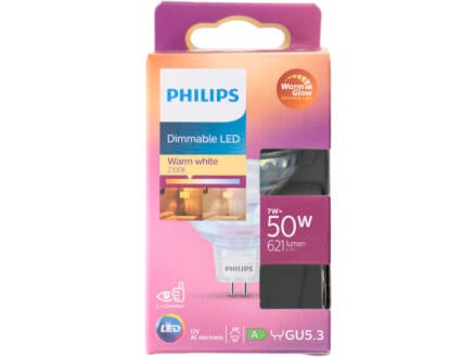Philips WarmGlow LED spot GU5.3 7W dimmable 1