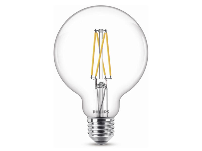Philips WarmGlow ampoule LED globe filament E27 7W dimmable