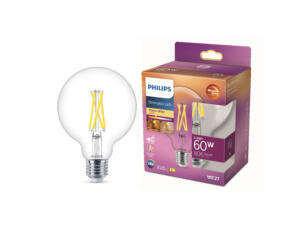 Philips WarmGlow ampoule LED globe filament E27 7W dimmable