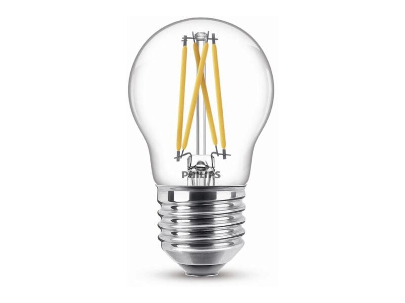Philips WarmGlow ampoule LED sphérique filament E27 3,2W dimmable