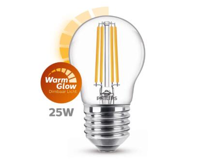 Philips WarmGlow ampoule LED sphérique filament E27 3,2W dimmable