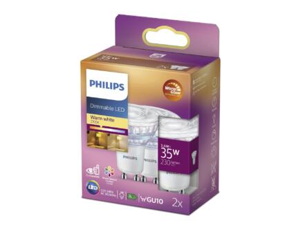 Philips WarmGlow spot LED GU10 2,6W dimmable 2 pièces 1