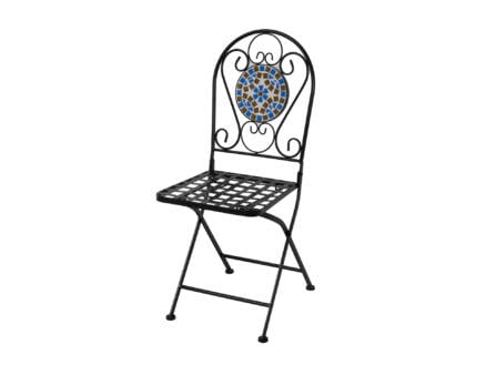 Garden Plus Warwick chaise bistrot mosaïques noir 2 pièces 1