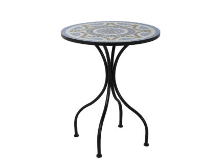Garden Plus Warwick table bistro mosaïques 60cm noir 1