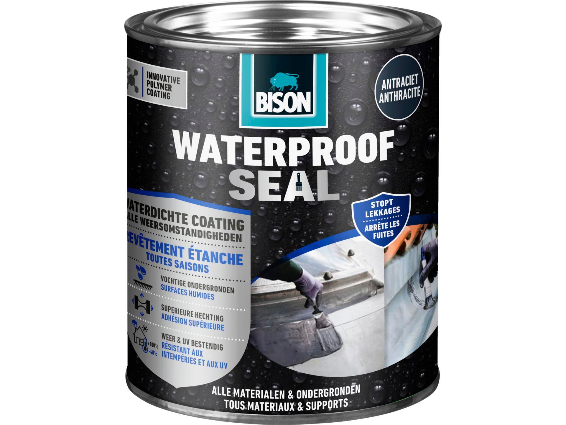 Bison Waterproof Seal revêtement 1kg anthracite