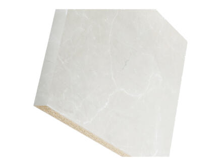 Werkblad recht 305x64x4 cm light grey marble 1