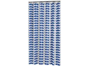 Sealskin Whale rideau de douche 180x200 cm baleines bleu
