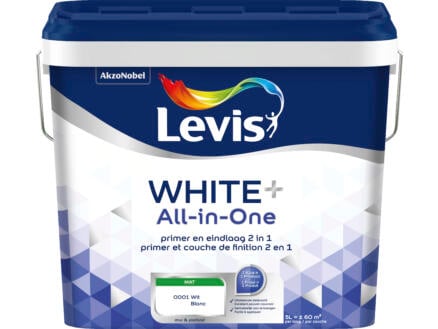 Levis White+ All in one muur- en plafondverf extra mat 5l wit 1
