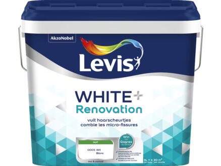 Levis White+ Renovation muur- en plafondverf mat 5l wit 1