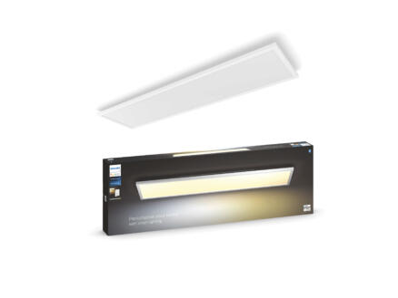 Philips Hue White Ambiance Aurelle plafonnier LED rectangulaire 55W dimmable + télécommande blanc 1