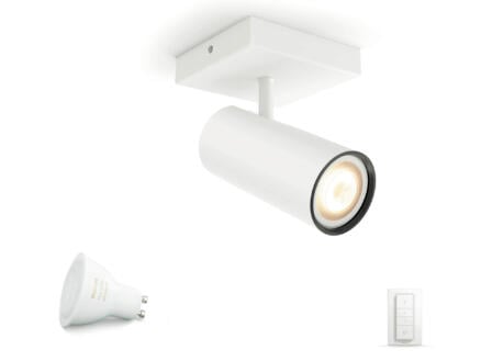 Philips Hue White Ambiance Buratto spot mural LED GU10 5,5W + dimmer blanc 1