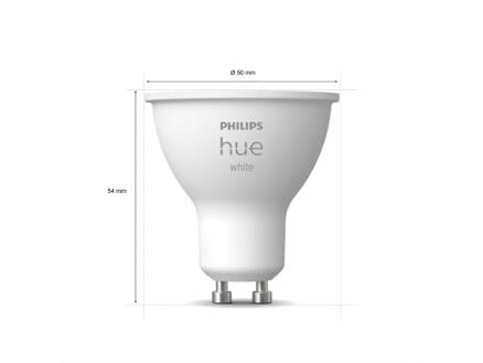 Philips White Ambiance LED spot GU10 5,2W dimbaar 2 stuks