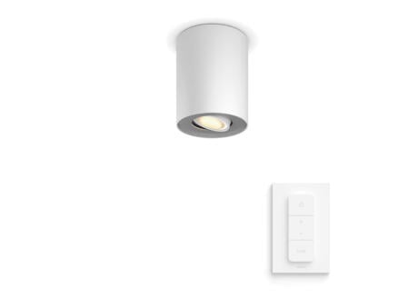 Philips Hue White Ambiance Pillar LED plafondspot GU10 5,5W dimbaar + afstandsbediening wit 1