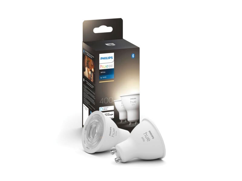 Philips White Ambiance spot LED GU10 5,2W dimmable 2 pièces