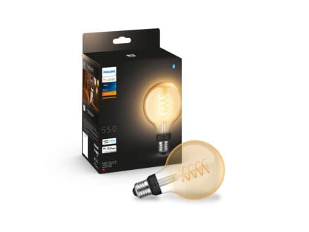 Philips Hue White LED bollamp filament E27 9W dimbaar 1