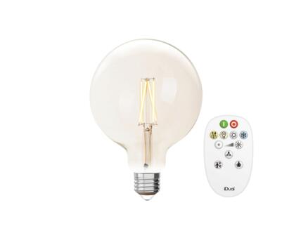 iDual White ST64 ampoule LED globe filament E27 9W dimmable clair + télécommande 1