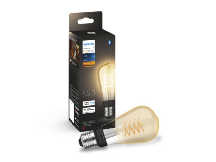 Philips Hue White Vintage ampoule LED Edison poire filament E27 9W dimmable 1