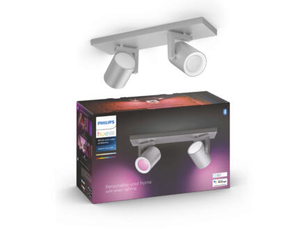 Philips Hue White and Color Ambiance Argenta barre de spots LED GU10 2x5,5 W dimmable aluminium 1