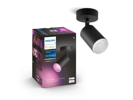 Philips Hue White and Color Ambiance Fugato spot mural LED GU10 5,5W dimmable noir 1