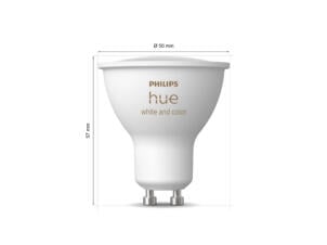 Philips Hue White and Color Ambiance LED spot GU10 4,3W dimbaar 2 stuks