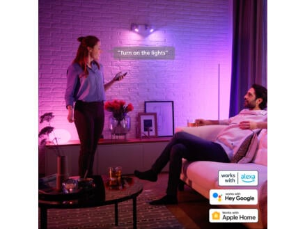 Philips Hue White and Color Ambiance starterkit LED spot GU10 4,3 dimbaar 3 stuks