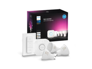 Philips Hue White and Color Ambiance starterkit LED spot GU10 4,3 dimbaar 3 stuks