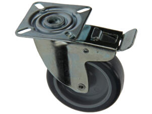 Mack Wiel 75mm met 2 lagers, plaat en rem rubber