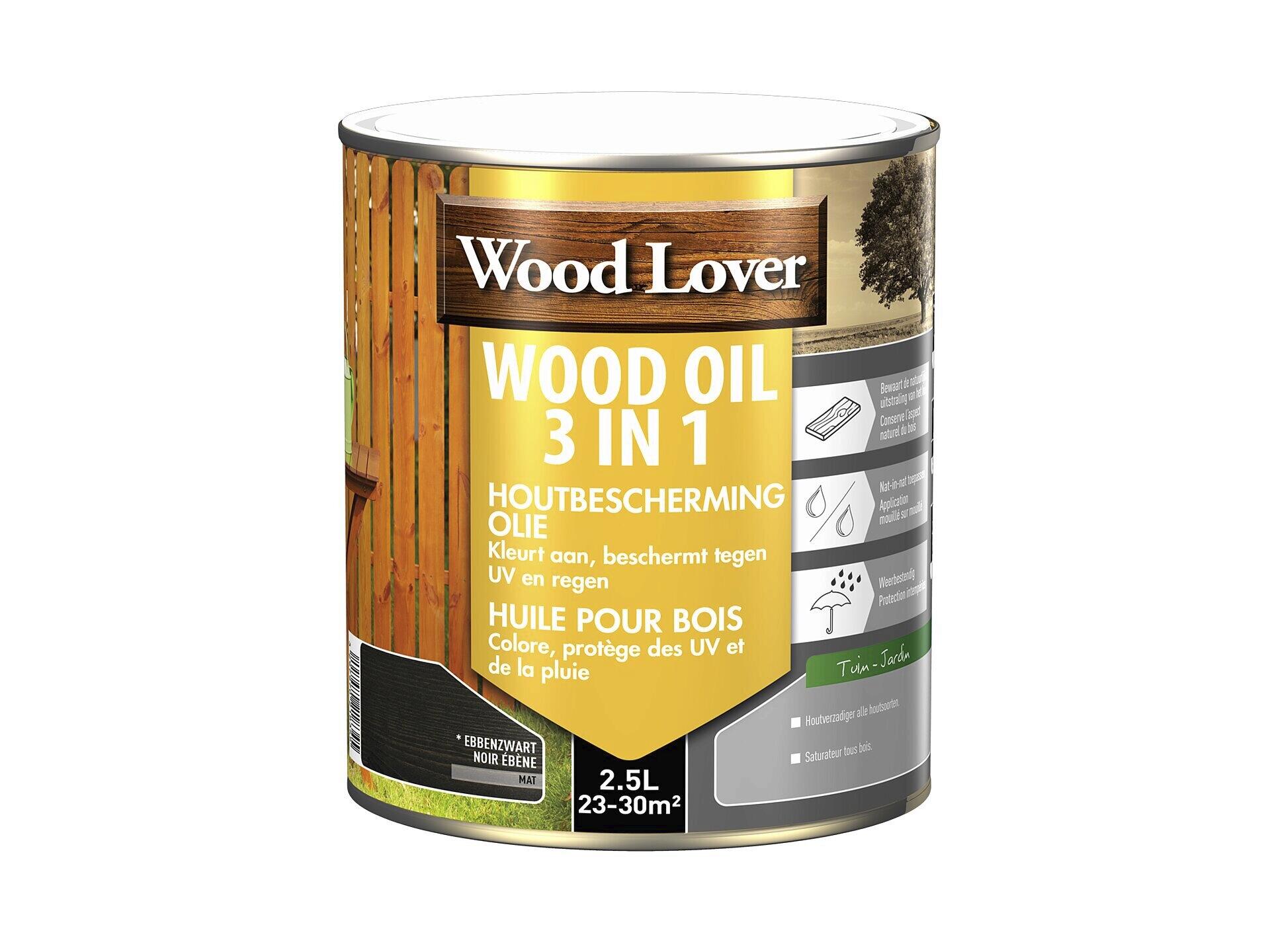 Wood Lover Wood Oil 3 in 1 houtbescherming olie 2,5l ebben