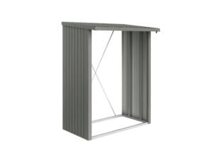 Biohort WoodStock 150 houtopslag 157x102x199 cm kwartsgrijs metallic