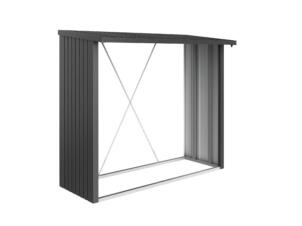 Biohort WoodStock 230 abri bûches 229x102x199 cm gris foncé métallique