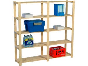 Practo Home Woody Rack opbergrek dubbel 175x175x40 cm hout