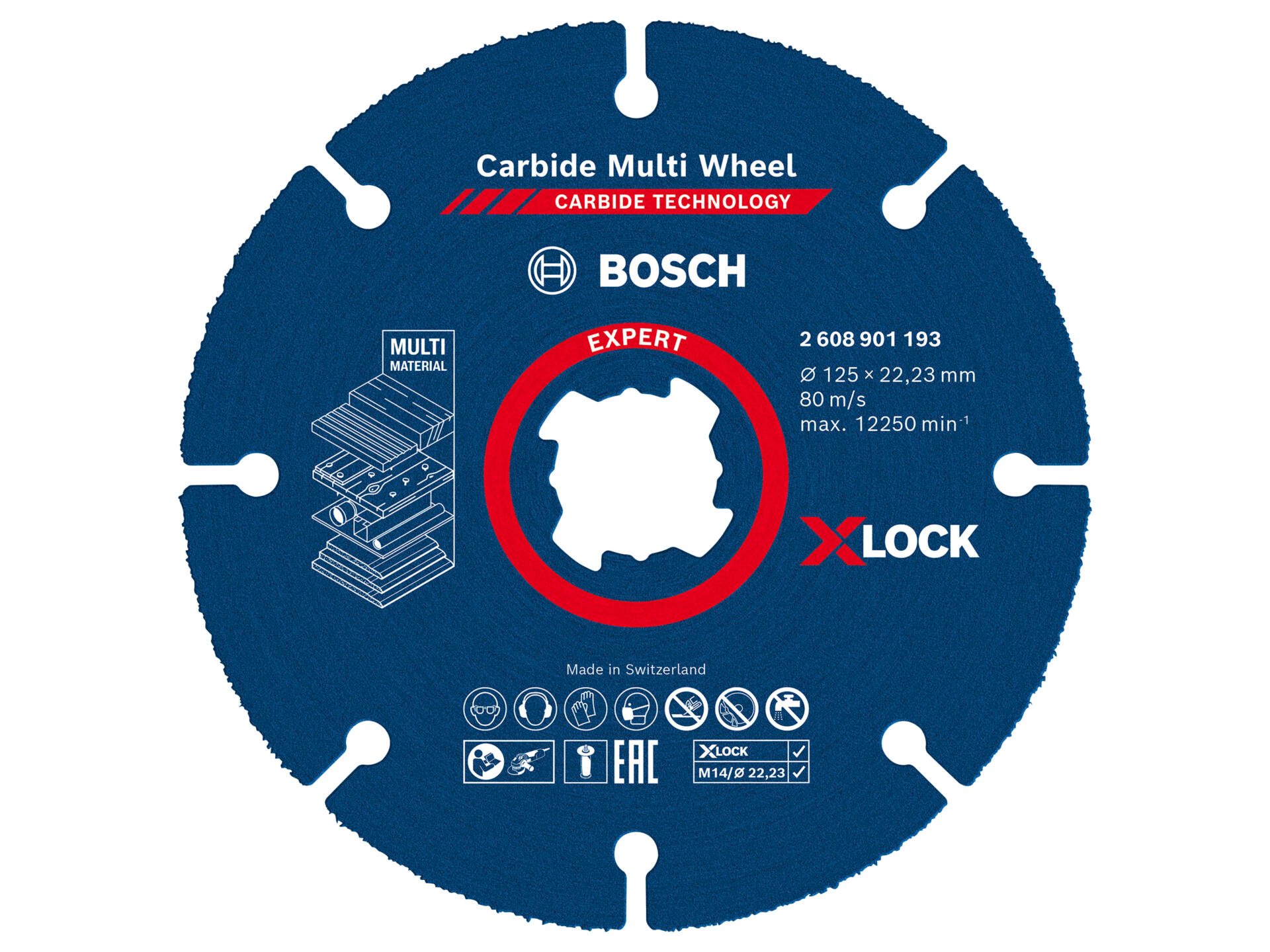 Bosch Professional X-Lock Expert Multi Wheel disque diamanté 125x22,23x2,4 mm