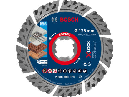 Bosch X-Lock Expert MultiMaterial diamantschijf bouw 125x22,23x2,4 mm