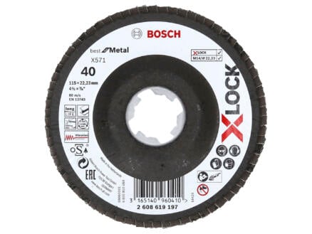 Bosch Professional X-Lock disque à lamelles métal 115x22,23 mm G40 oblique 1