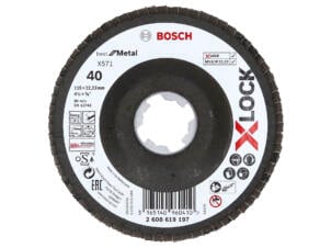 Bosch Professional X-Lock disque à lamelles métal 115x22,23 mm G40 oblique