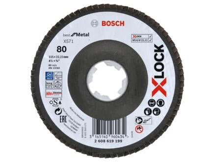 Bosch Professional X-Lock disque à lamelles métal 115x22,23 mm G80 oblique 1