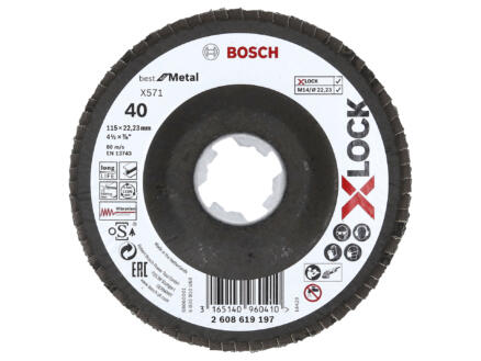 Bosch Professional X-Lock lamellenschijf metaal 115x22,23 mm K40 schuin 1