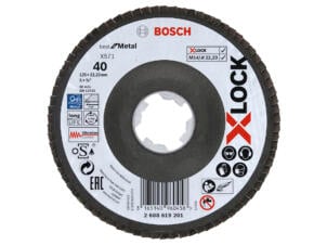 Bosch Professional X-Lock lamellenschijf metaal 125x22,23 mm K40 schuin